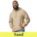 GISF500 SOFTSTYLE MIDWEIGHT FLEECE ADULT HOODIE kapucnis pulóver sand